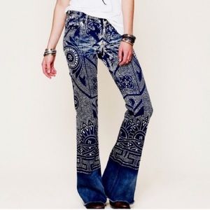 free people pattern flares